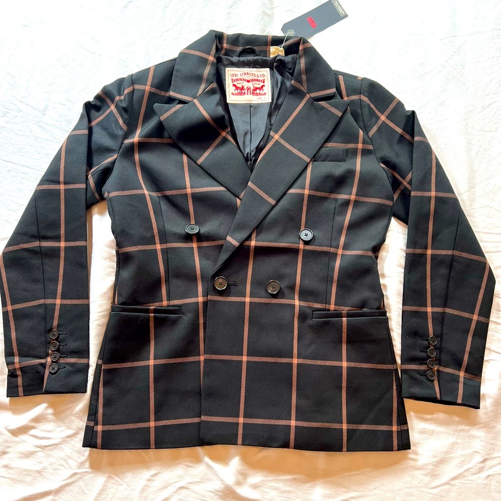 NWT LEVI’S M MATH CLUB PLAID BLAZER